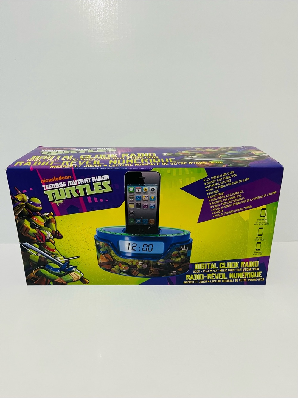 Nickelodeon Teenage Mutant Ninja Turtles Clock Radio - Blue/Green/Purple